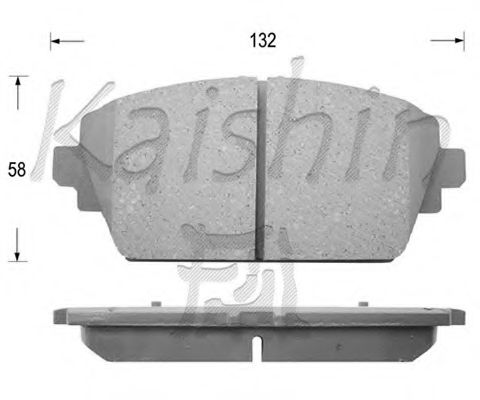 Комплект тормозных колодок, дисковый тормоз KAISHIN FK1247