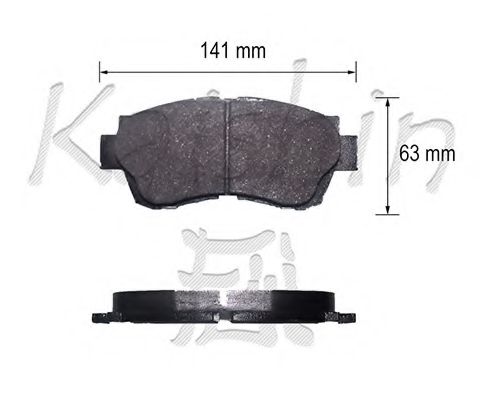 Комплект тормозных колодок, дисковый тормоз KAISHIN FK2088