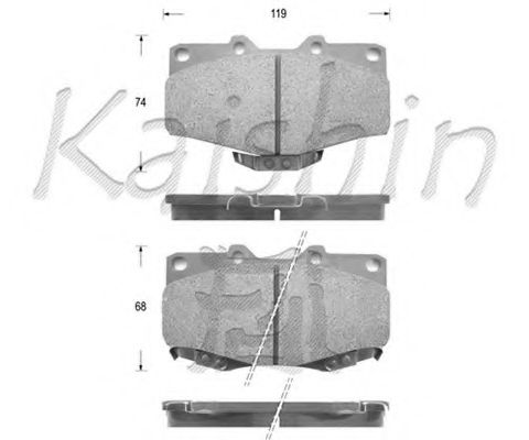 Комплект тормозных колодок, дисковый тормоз KAISHIN FK2160