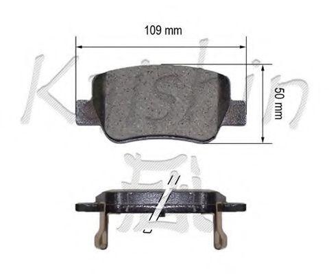 Комплект тормозных колодок, дисковый тормоз KAISHIN FK2296