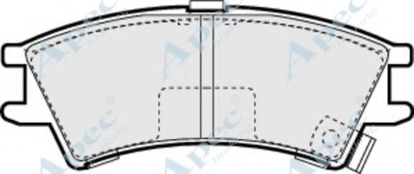 Комплект тормозных колодок, дисковый тормоз APEC braking PAD1017