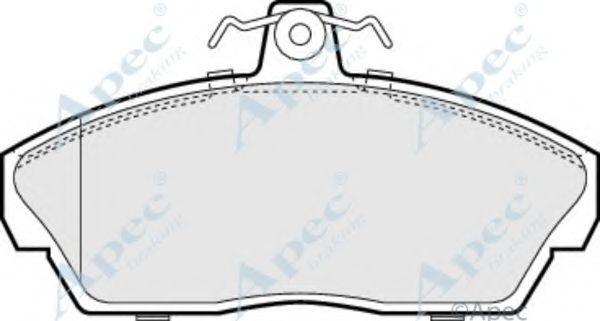 Комплект тормозных колодок, дисковый тормоз APEC braking PAD1019