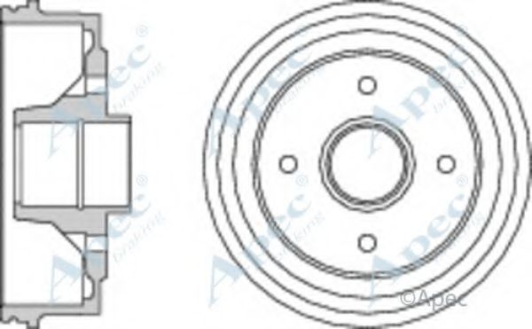 Тормозной барабан APEC braking DRM9115