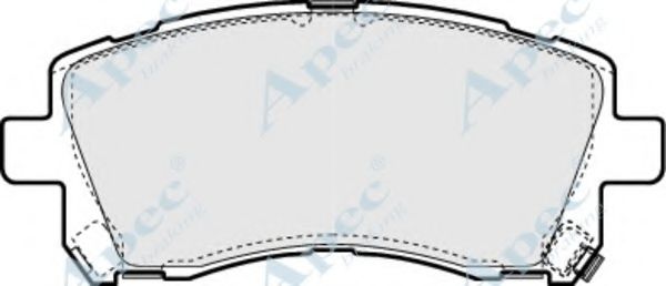 Комплект тормозных колодок, дисковый тормоз APEC braking PAD1070