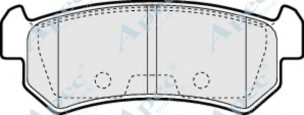 Комплект тормозных колодок, дисковый тормоз APEC braking PAD1329