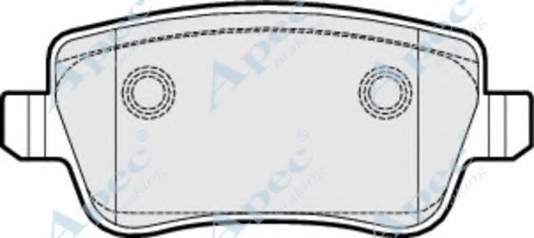 Комплект тормозных колодок, дисковый тормоз APEC braking PAD1506