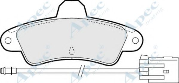 Комплект тормозных колодок, дисковый тормоз APEC braking PAD807