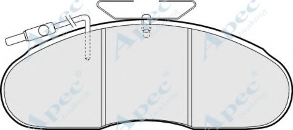 Комплект тормозных колодок, дисковый тормоз APEC braking PAD838