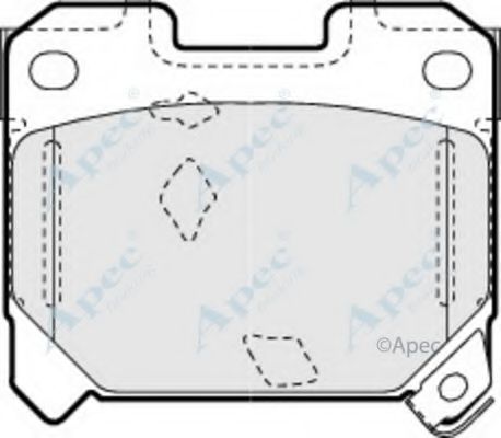 Комплект тормозных колодок, дисковый тормоз APEC braking PAD866