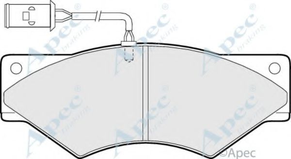 Комплект тормозных колодок, дисковый тормоз APEC braking PAD884