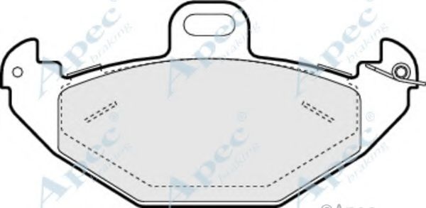 Комплект тормозных колодок, дисковый тормоз APEC braking PAD1044