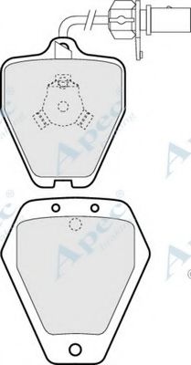 Комплект тормозных колодок, дисковый тормоз APEC braking PAD1278