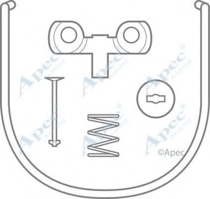 Комплектующие, тормозная колодка APEC braking KIT864