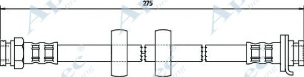 Тормозной шланг APEC braking HOS3126