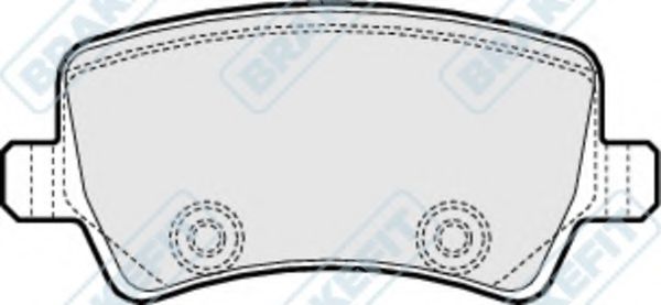 Комплект тормозных колодок, дисковый тормоз APEC braking PD3224