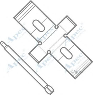 Комплектующие, тормозные колодки APEC braking KIT407