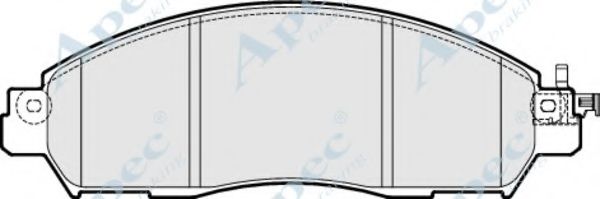 Комплект тормозных колодок, дисковый тормоз APEC braking PAD2044