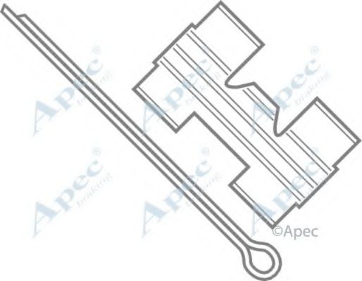 Комплектующие, тормозные колодки APEC braking KIT427