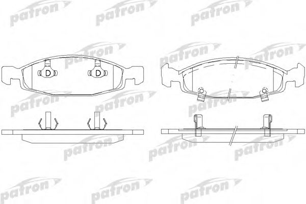 Комплект тормозных колодок, дисковый тормоз PATRON PBP1523