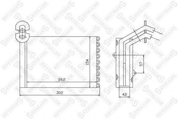 Теплообменник, отопление салона STELLOX 10-35075-SX