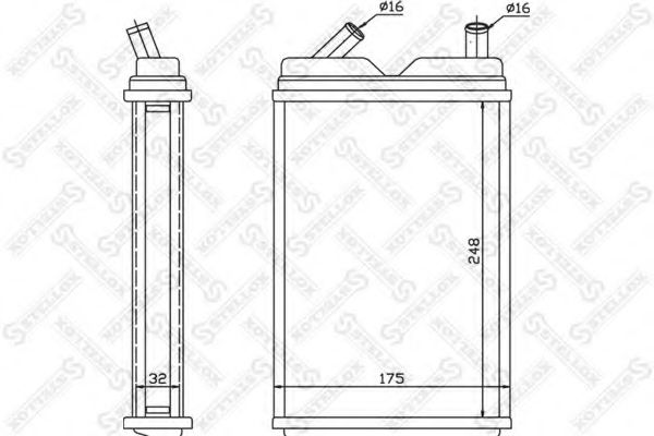 Теплообменник, отопление салона STELLOX 10-35180-SX