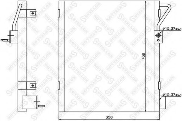 Конденсатор, кондиционер STELLOX 10-45267-SX