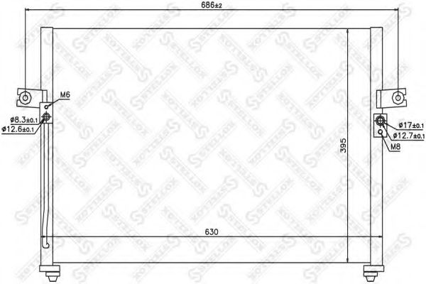 Конденсатор, кондиционер STELLOX 10-45437-SX