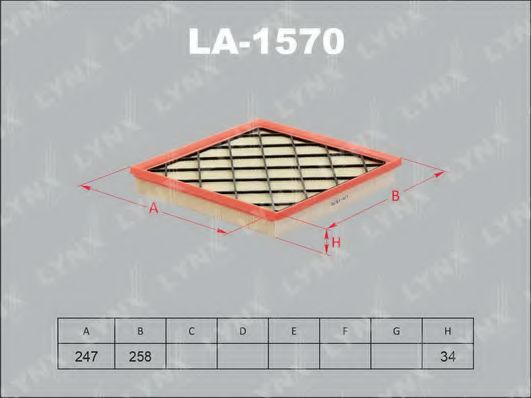 Воздушный фильтр LYNXauto LA-1570