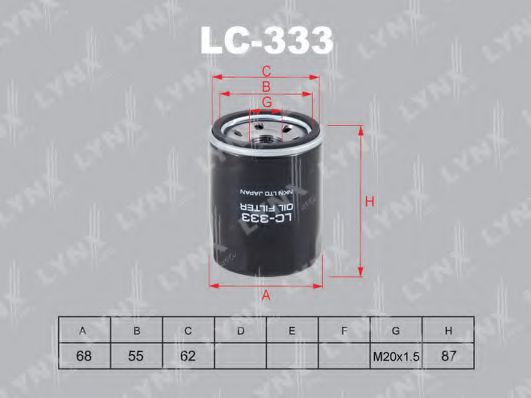 Масляный фильтр LYNXauto LC-333