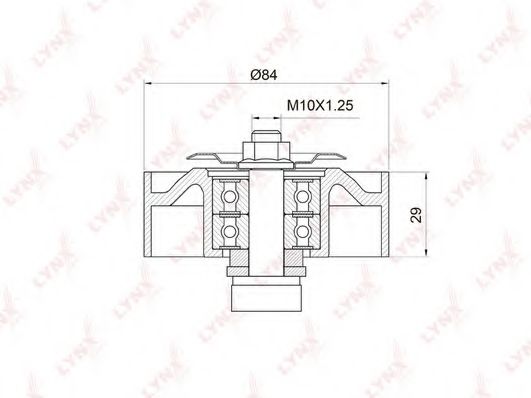 Натяжной ролик, поликлиновой  ремень LYNXauto PB-5020