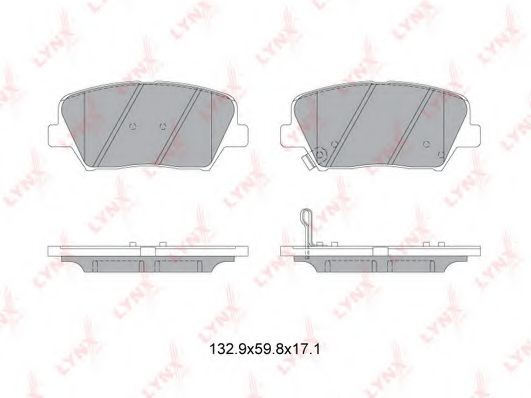 Комплект тормозных колодок, дисковый тормоз LYNXauto BD-3630