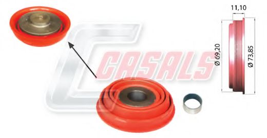 Ремкомплект, тормозной суппорт CASALS MD696