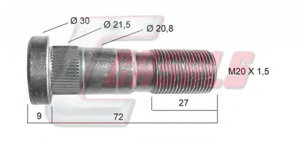 Болт крепления колеса CASALS 21431