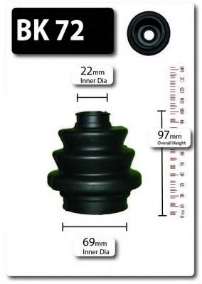 Комплект пылника, приводной вал SHAFTEC BK72