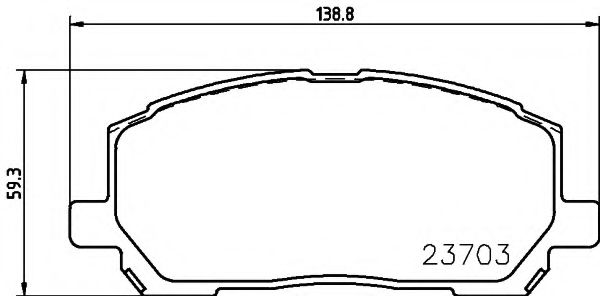 Комплект тормозных колодок, дисковый тормоз HELLA PAGID 8DB 355 011-161