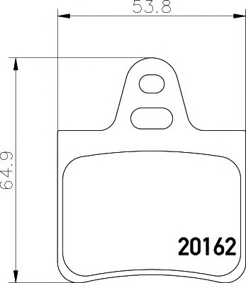 Комплект тормозных колодок, дисковый тормоз HELLA PAGID 8DB 355 019-011