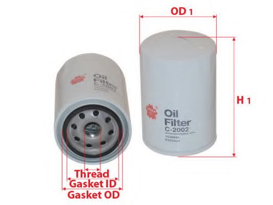 Масляный фильтр SAKURA  Automotive C2002