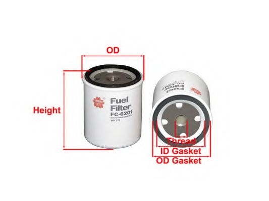 Топливный фильтр SAKURA  Automotive FC-6201