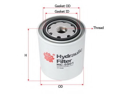 Фильтр, Гидравлическая система привода рабочего оборудования SAKURA  Automotive HC-5501
