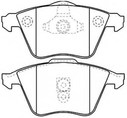 Комплект тормозных колодок, дисковый тормоз ASVA AKD-0334