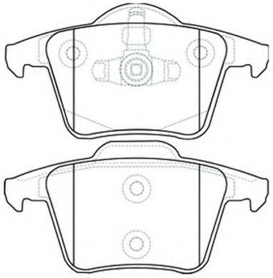 Комплект тормозных колодок, дисковый тормоз ASVA AKD-0358