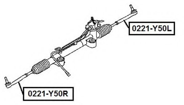 Наконечник поперечной рулевой тяги ASVA 0221-Y50R