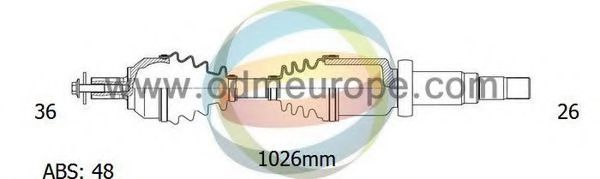 Приводной вал ODM-MULTIPARTS 18-152171