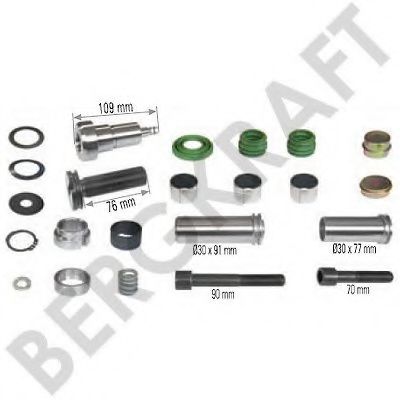 Ремкомплект, тормозной суппорт BERGKRAFT BK8500116