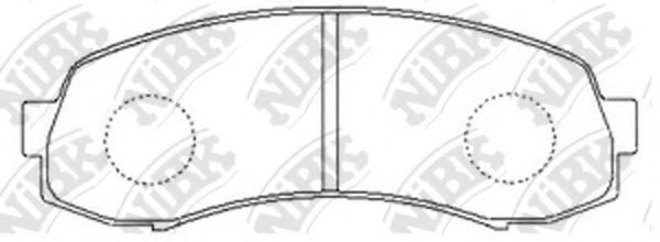 Комплект тормозных колодок, дисковый тормоз NiBK PN3244
