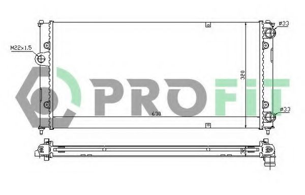 Радиатор, охлаждение двигателя PROFIT PR 9504A3