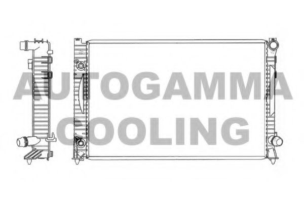 Радиатор, охлаждение двигателя AUTOGAMMA 103880