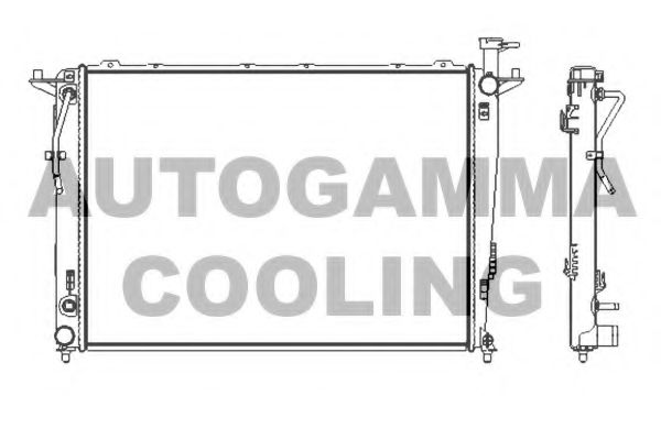 Радиатор, охлаждение двигателя AUTOGAMMA 107384