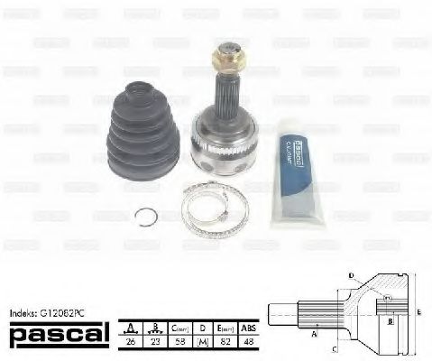 Шарнирный комплект, приводной вал PASCAL G12082PC