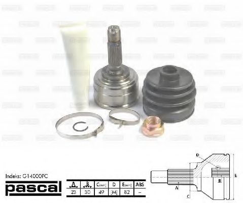 Шарнирный комплект, приводной вал PASCAL G14000PC